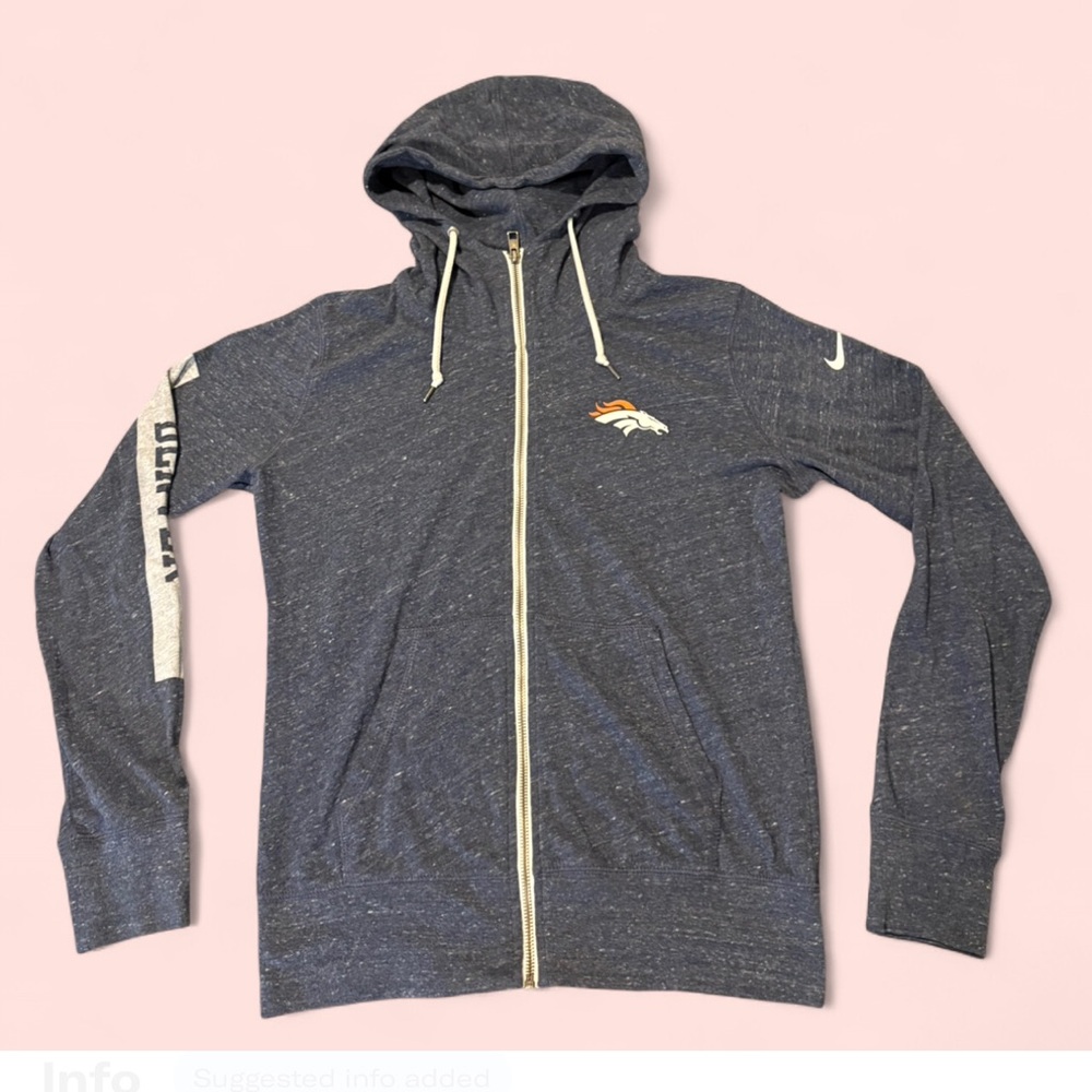 Nike Denver Broncos Zip-Up Hoodie - Size M